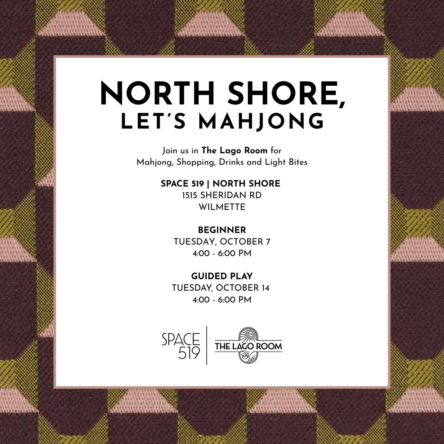October & November North Shore Beginner Series @ SPACE 519 - The Lago Room